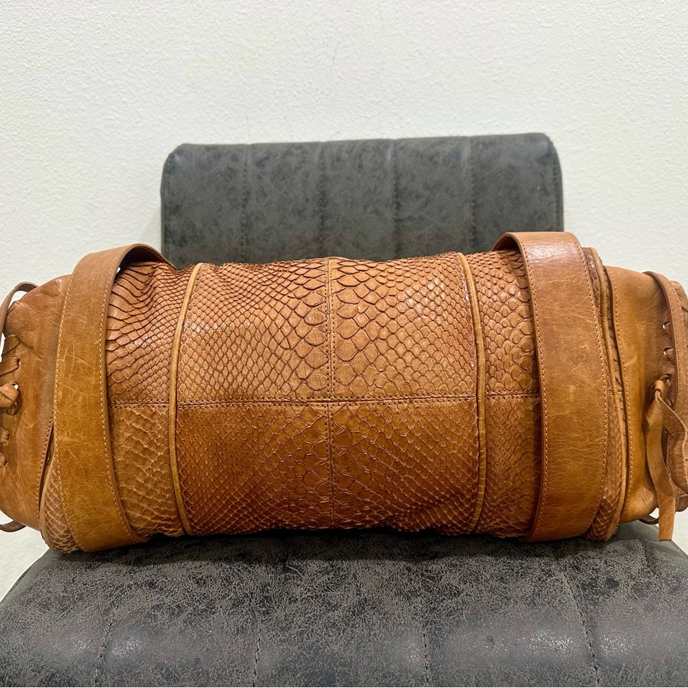 Vintage Chloe Python Silverado Bag Cognac - image 4